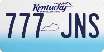 KY license plate 777JNS