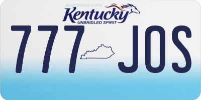 KY license plate 777JOS