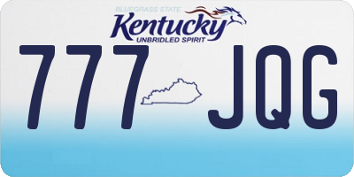 KY license plate 777JQG