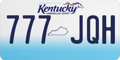 KY license plate 777JQH