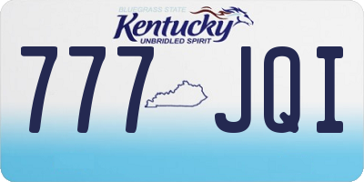 KY license plate 777JQI