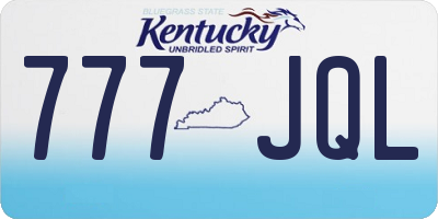 KY license plate 777JQL