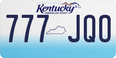 KY license plate 777JQO