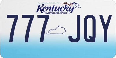 KY license plate 777JQY
