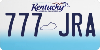 KY license plate 777JRA