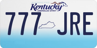 KY license plate 777JRE