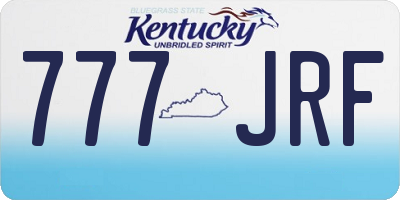 KY license plate 777JRF