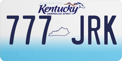 KY license plate 777JRK