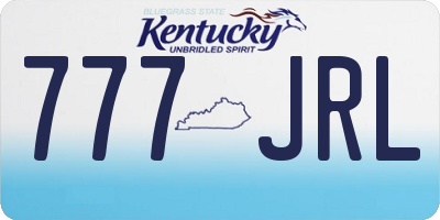 KY license plate 777JRL