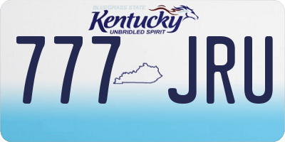 KY license plate 777JRU