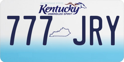 KY license plate 777JRY