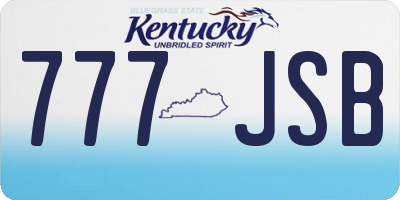 KY license plate 777JSB
