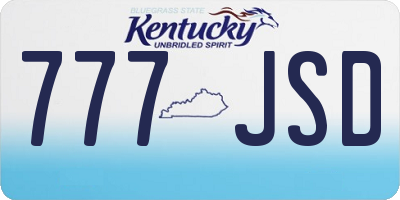 KY license plate 777JSD