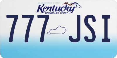 KY license plate 777JSI