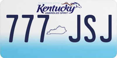 KY license plate 777JSJ