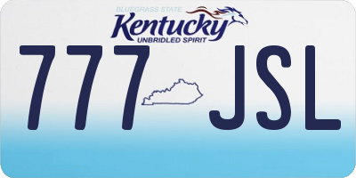 KY license plate 777JSL