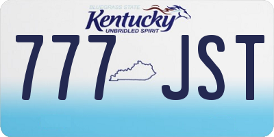 KY license plate 777JST