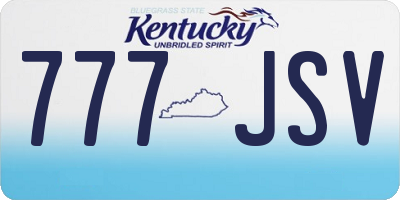 KY license plate 777JSV