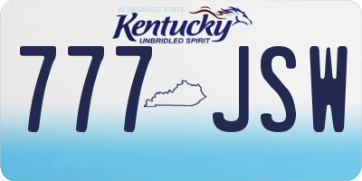 KY license plate 777JSW