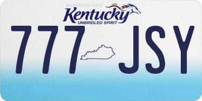 KY license plate 777JSY