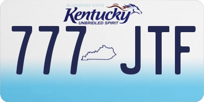 KY license plate 777JTF