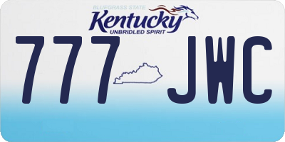 KY license plate 777JWC