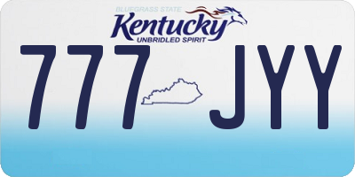 KY license plate 777JYY