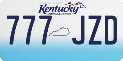 KY license plate 777JZD