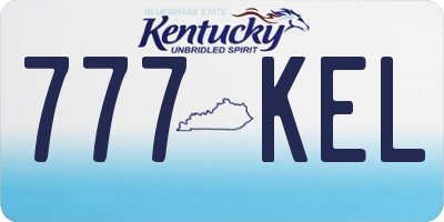 KY license plate 777KEL