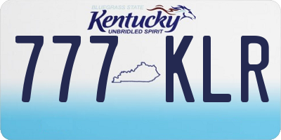KY license plate 777KLR