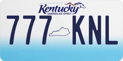 KY license plate 777KNL