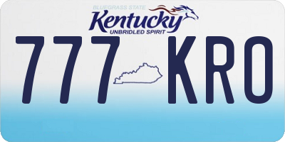 KY license plate 777KRO