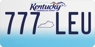 KY license plate 777LEU