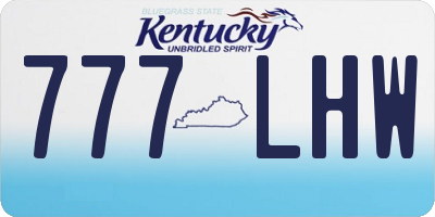 KY license plate 777LHW