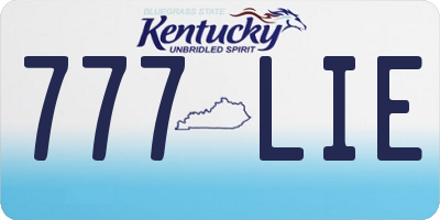 KY license plate 777LIE