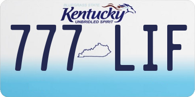 KY license plate 777LIF