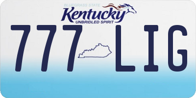 KY license plate 777LIG
