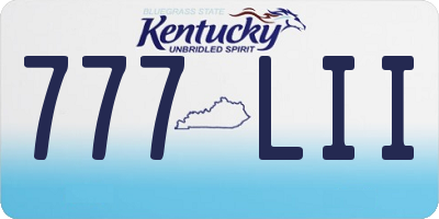 KY license plate 777LII