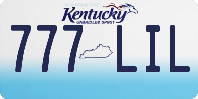 KY license plate 777LIL