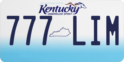 KY license plate 777LIM
