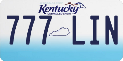 KY license plate 777LIN