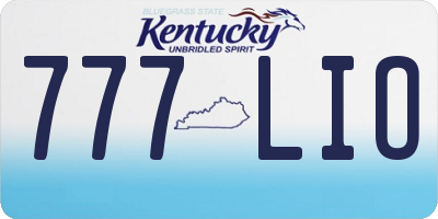 KY license plate 777LIO