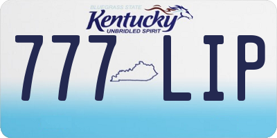 KY license plate 777LIP
