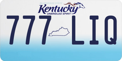KY license plate 777LIQ