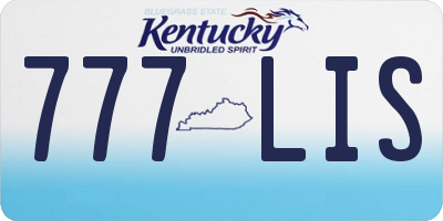 KY license plate 777LIS