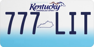 KY license plate 777LIT