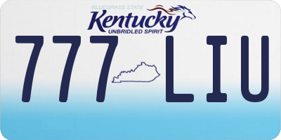 KY license plate 777LIU