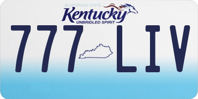 KY license plate 777LIV