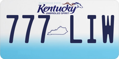 KY license plate 777LIW