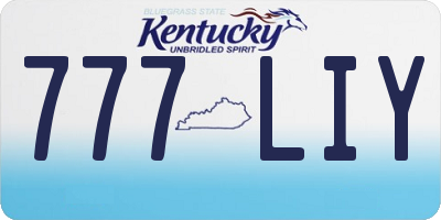 KY license plate 777LIY